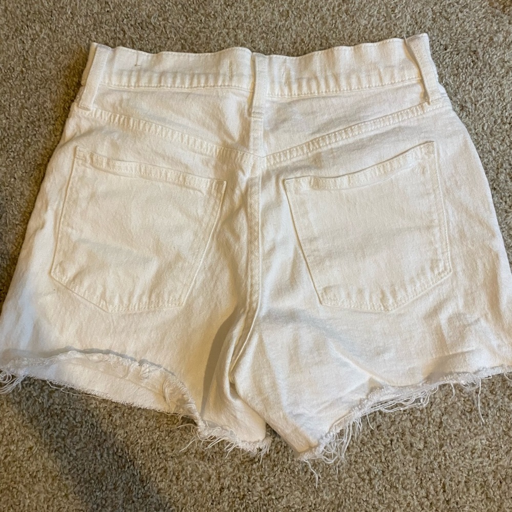 Madewell white denim shorts